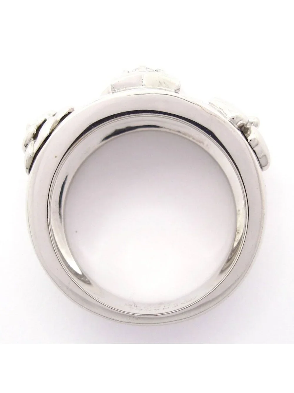 Chanel Ring Three Symbol 18k White Gold Diamond Carat